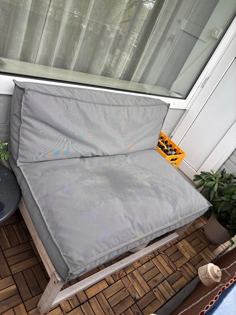Comfortabel lounge bankje met kussens, Tuin en Terras, Tuinsets en Loungesets, Gebruikt, Loungeset, Bank, Hout