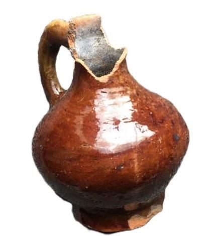 Kruikje aardewerk Bergen op Zoom ca. 1700 bodemvondst, Antiek en Kunst, Antiek | Keramiek en Aardewerk, Verzenden