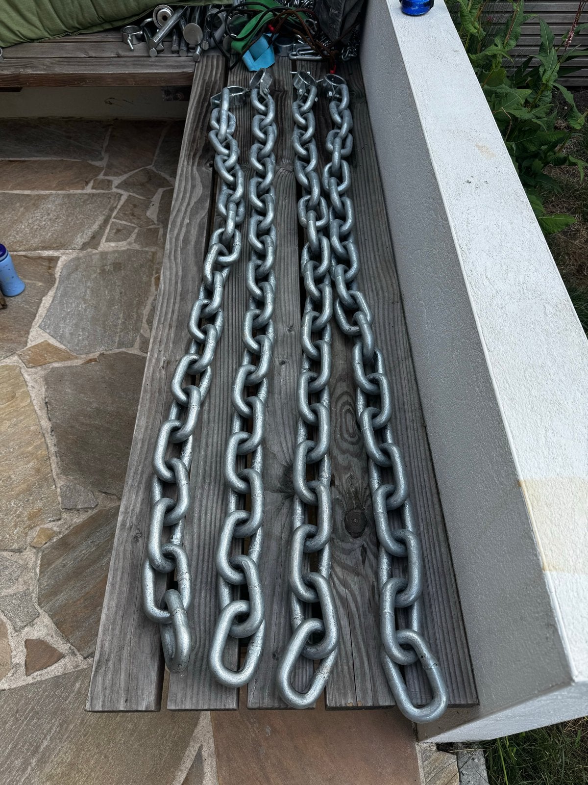 Stalen dip / squat chains ( 4 stuks ), Ophalen, Gebruikt, Overige typen