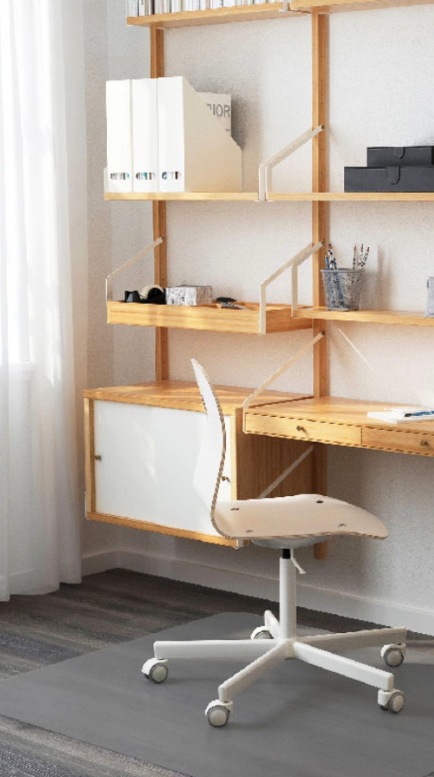 IKEA Svalnäs wandrek met kast en planken + extra staanders, Ophalen, Gebruikt, 200 cm of meer, 50 tot 100 cm
