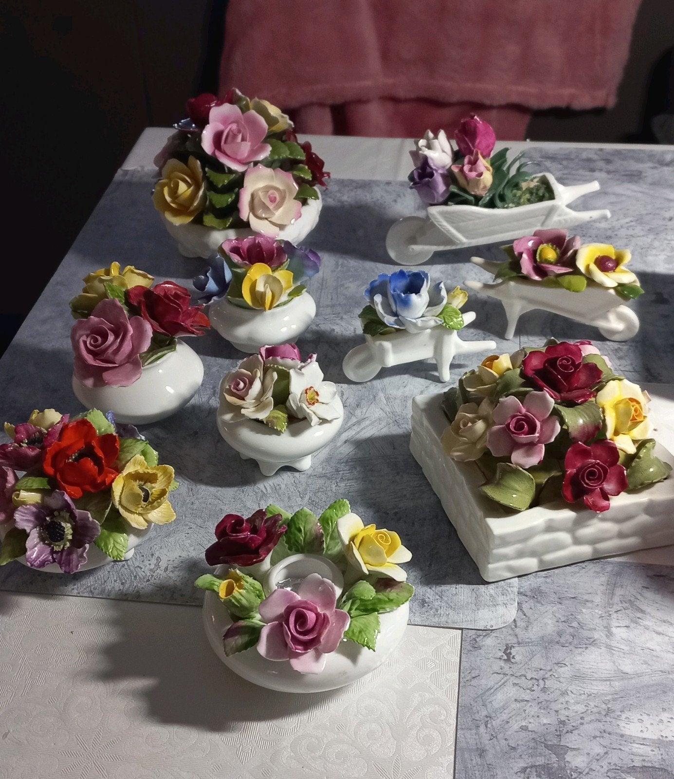 Porcelein Vintage bloemen bone china, Verzenden