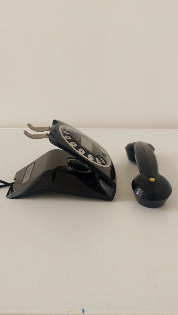 Vintage Sagemcom Sixty design telefoon zwart., Telecommunicatie, Vaste telefoons | Niet Draadloos, Eu, Eu, Met draaischijf, Ophalen of Verzenden