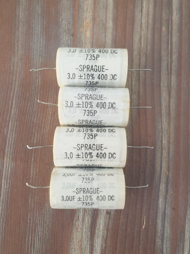 4 Sprague condensatoren in 3 Uf, Audio, Tv en Foto, Luidsprekers, Overige merken, Gebruikt, Ophalen of Verzenden, 120 watt of meer