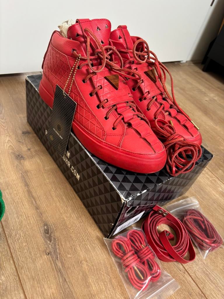 K1X x Patrick Mohr MK5 red, Overige kleuren, Ophalen of Verzenden, Sneakers of Gympen, Zo goed als nieuw