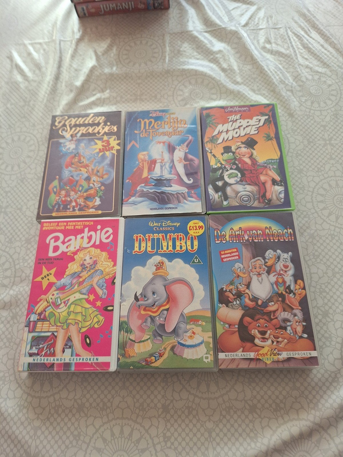 6 videobanden kinderfilms 1 euro per stuk, Alle leeftijden, Ophalen, Zo goed als nieuw