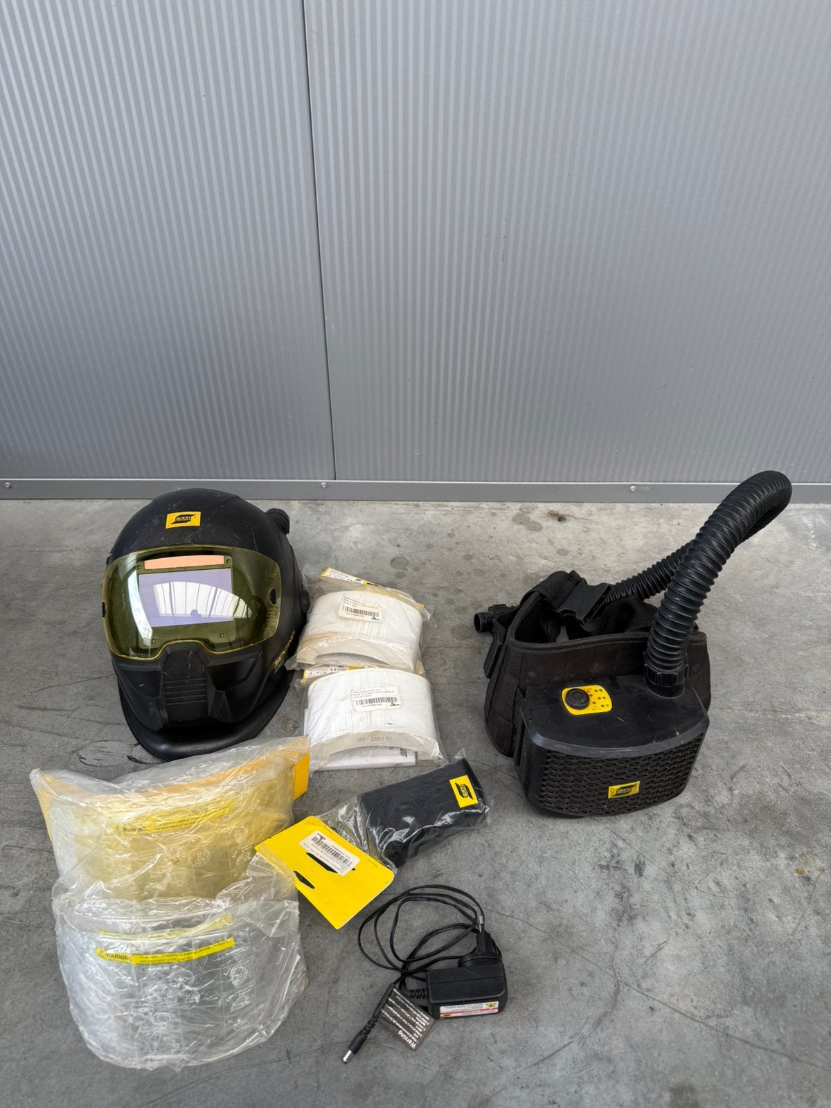 ESAB Sentinal A50 + Click & Go Air system, Lasfilter, Ophalen of Verzenden, Gebruikt