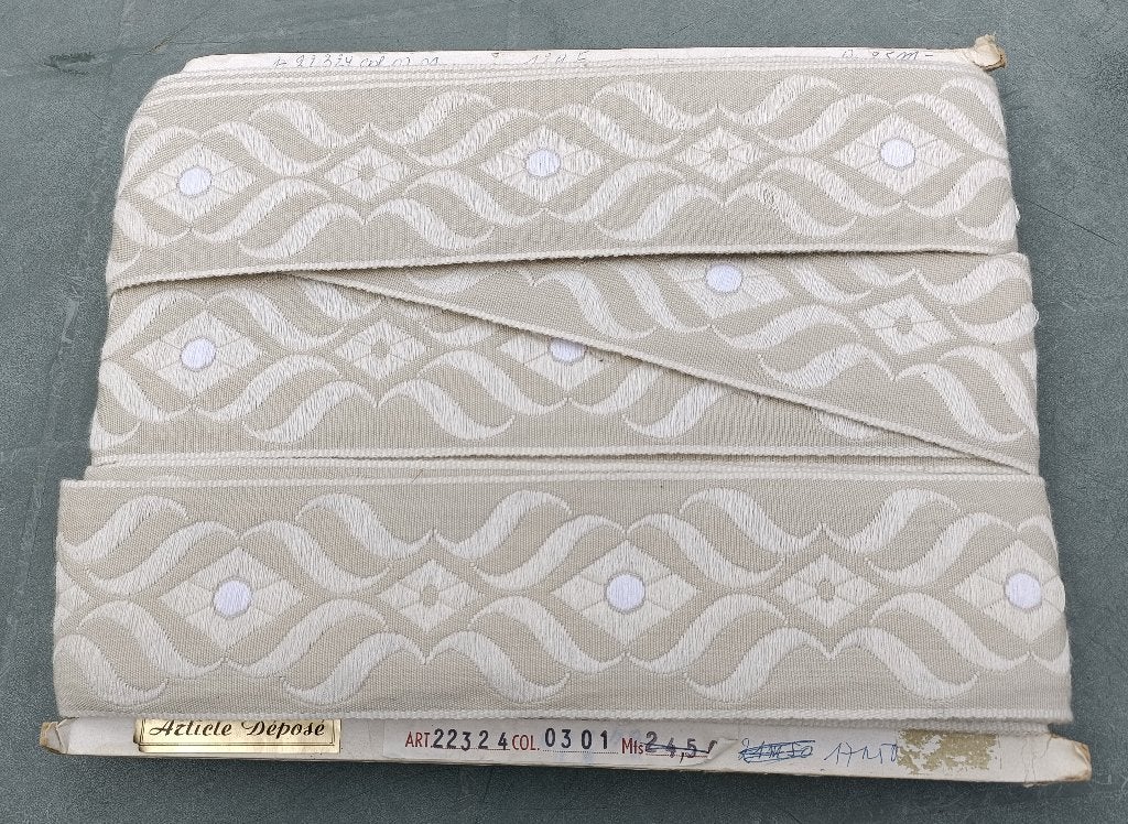 Vintage fournituren sierband gitaarband beige crème 7 cm (F1, Ophalen of Verzenden, Nieuw, Lint, Band of Elastiek
