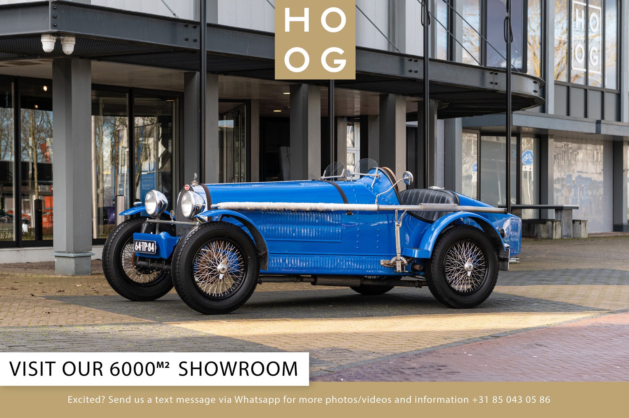 Bugatti Type 35 Ruska Kit car (bj 1976), Auto's, Gebruikt, Overige modellen, 4 cilinders, Cabriolet