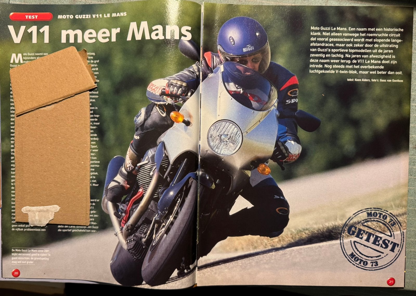 Test Moto Guzzi V11 Le Mans, Hobby en Vrije tijd, Overige merken, Auto, Verzenden, Groter dan 1:32