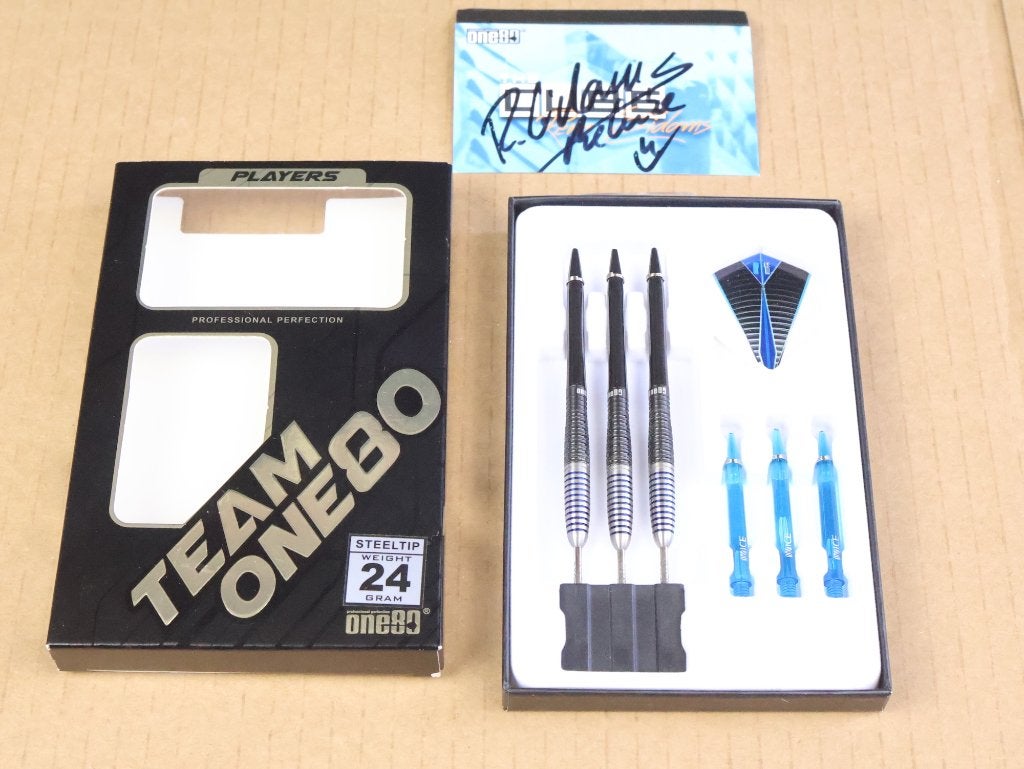 Team One80 Rene Eidams V3 darts 24 gram gesigneerd!, Ophalen of Verzenden, Zo goed als nieuw, Pijlen