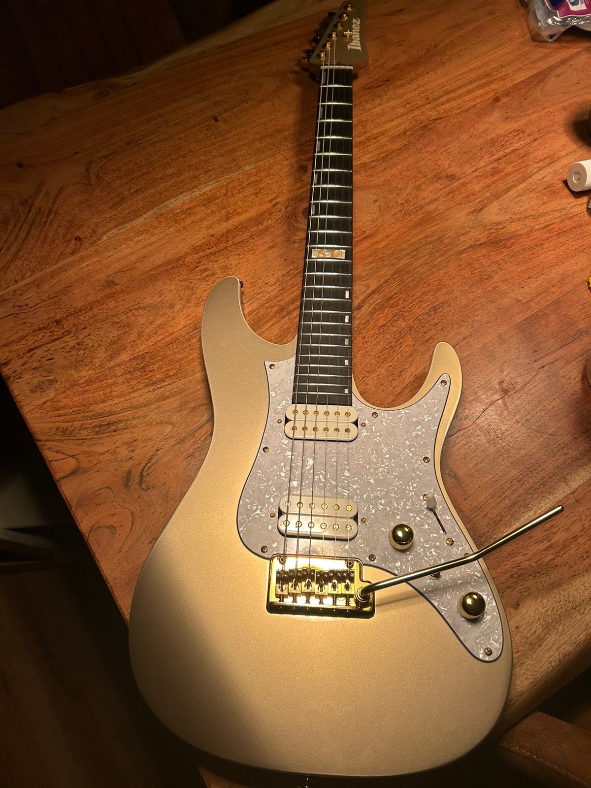 Ibanez KRYS10 Scott LePage Signature, Gold, Ophalen, Zo goed als nieuw, Solid body, Ibanez