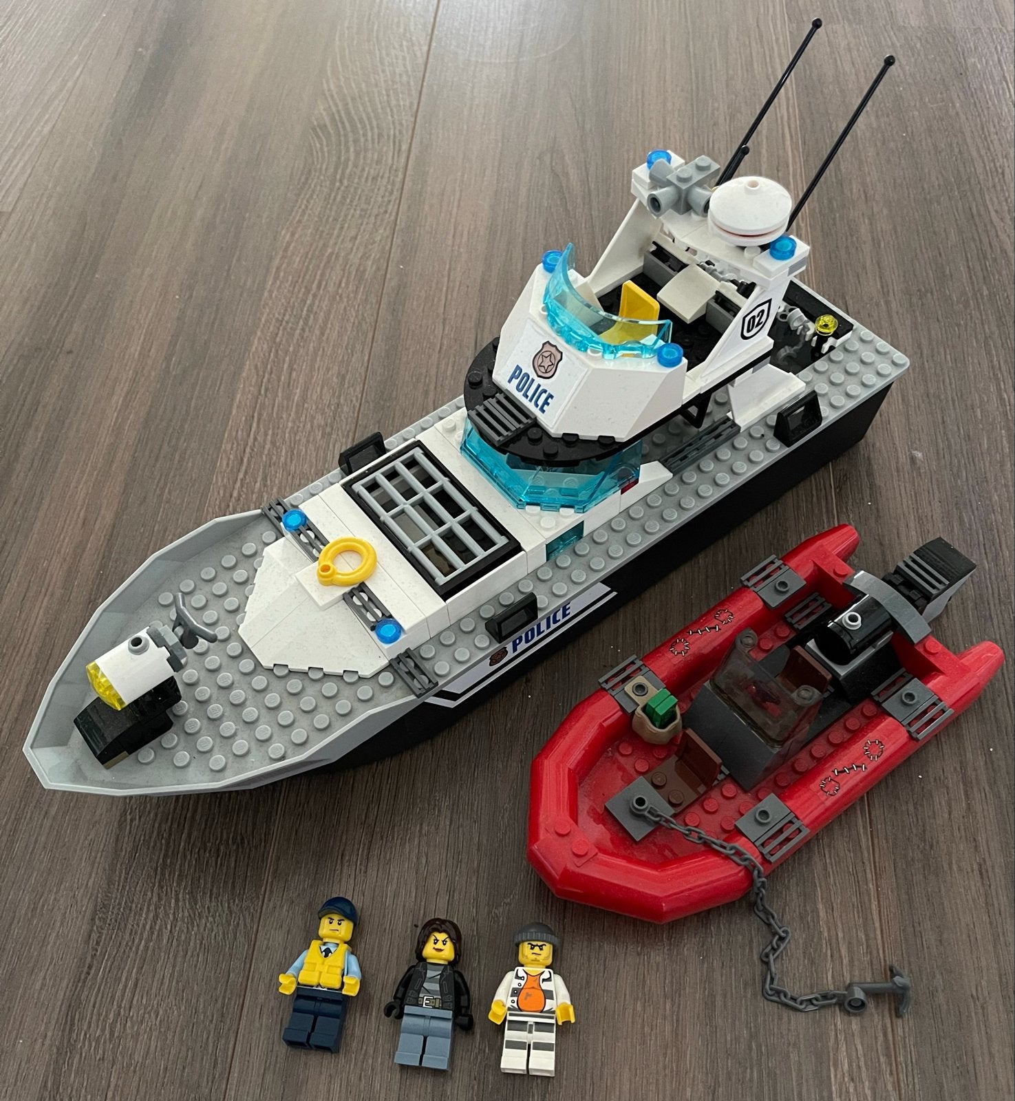 LEGO City Politie Patrouilleboot (60129) met instructies, Kinderen en Baby's, City, Lego, Ophalen of Verzenden, Zo goed als nieuw
