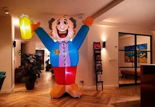 Te Huur indoor opblaaspop Sarah Abraham jarige Job/Jet, Ophalen, Zo goed als nieuw, Verjaardag