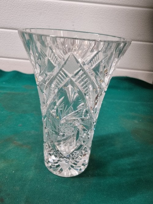 vaas kristal bewerkt, Ophalen of Verzenden