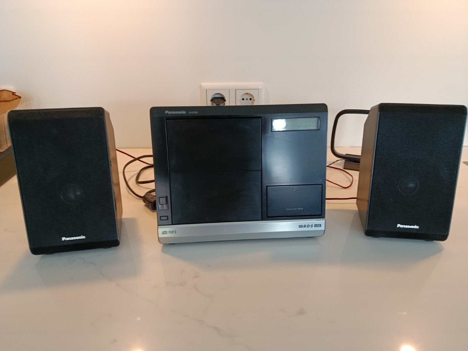 Panasonic SA-EN38 Microset met CD, Radio, USB en iPod Dock, Ophalen of Verzenden