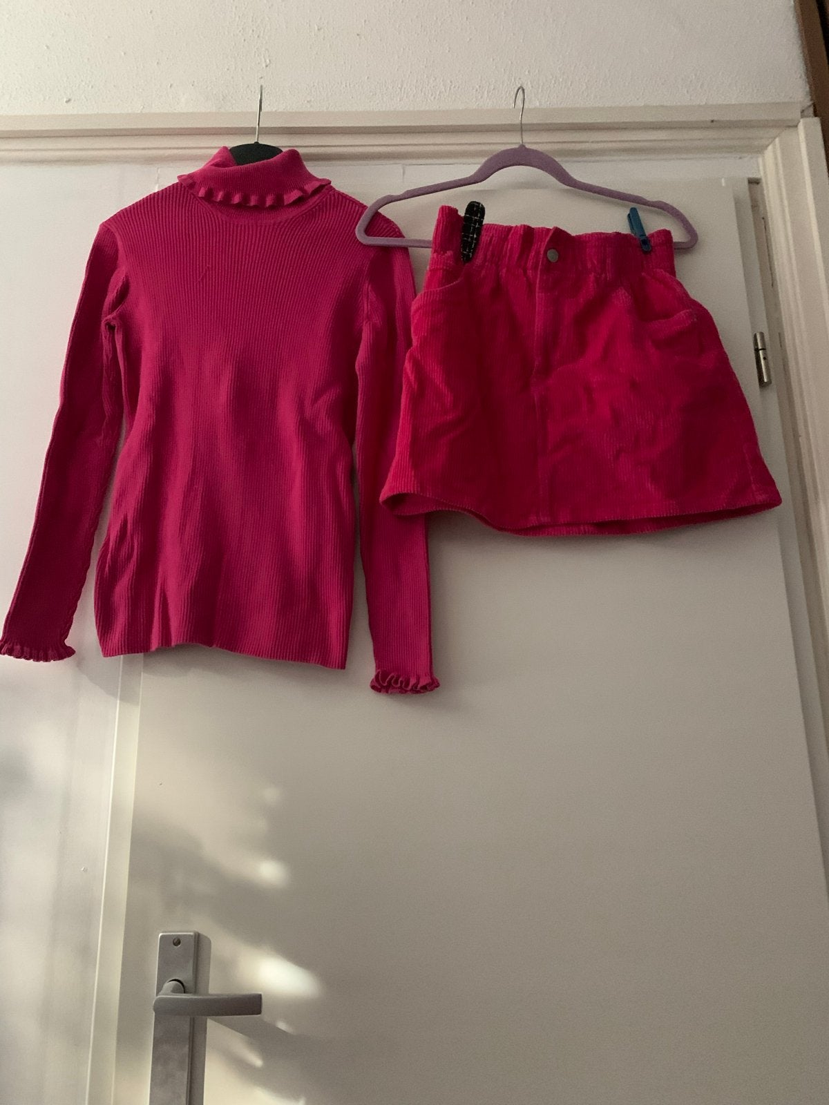 Hema roze coltrui en rokje set - Maat 158/164, Ophalen of Verzenden, Zo goed als nieuw, Meisje, Setje