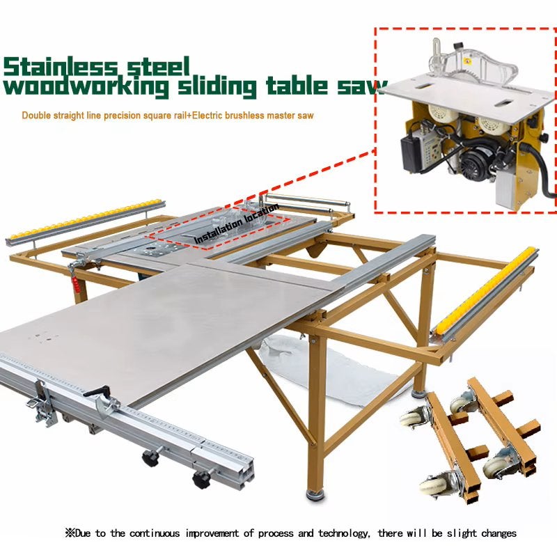 Multifunctional Woodworking Small Sliding Wood Table, Ophalen, 70 mm of meer, Overige typen, Nieuw