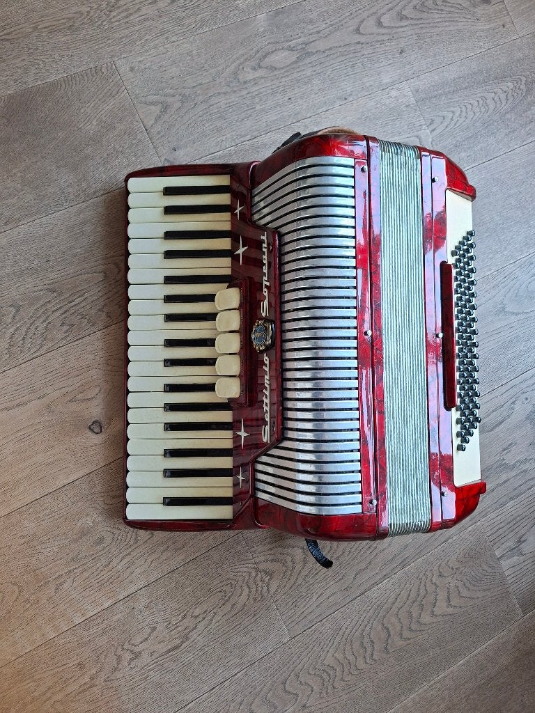 Prachtige Vintage Settimio Soprani Accordeon!, Overige merken, 80-bas, Met koffer, Ophalen of Verzenden