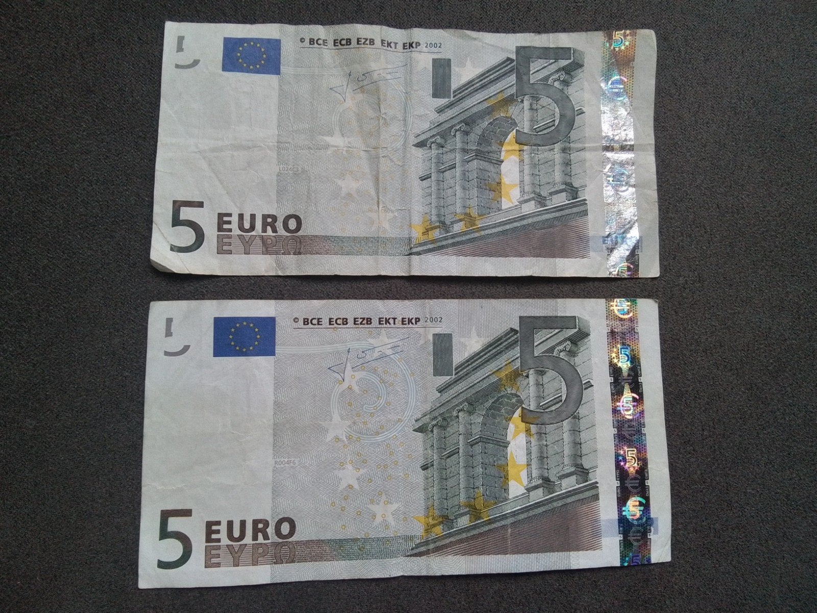 De 5 eurobiljet 2002 duitsland en frankrijk en meer biljette, Postzegels en Munten, Ophalen of Verzenden, Overige landen, 5 euro