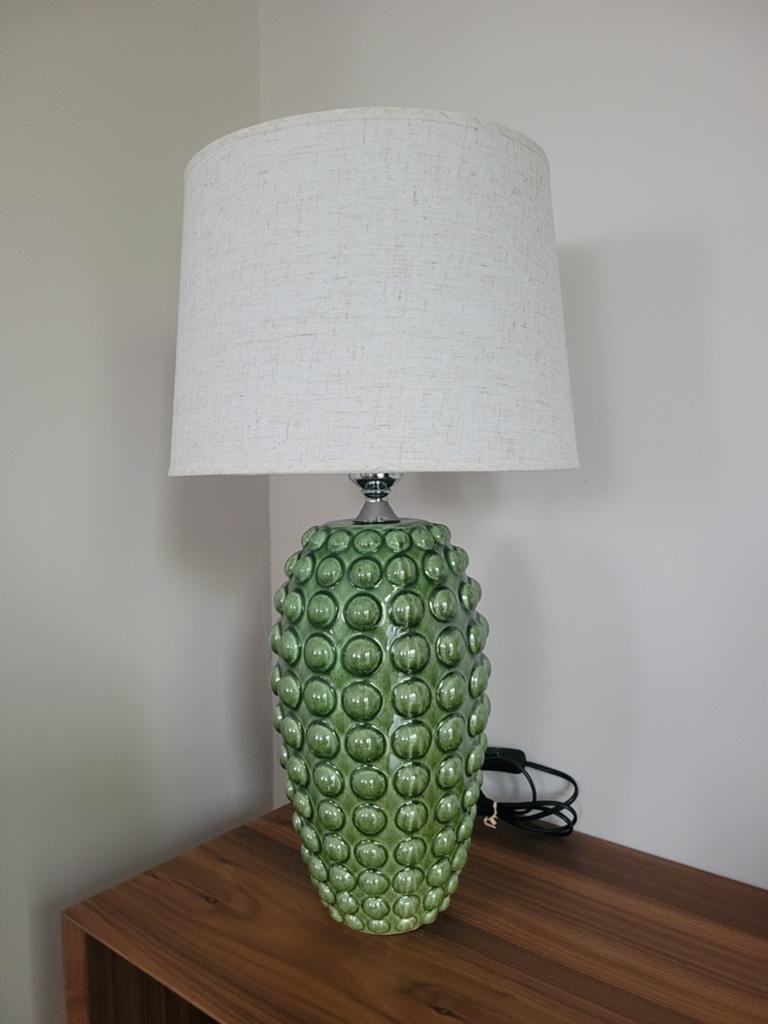 Groene tafellamp, 60 cm hoog, Ophalen, Modern, Retro, 50 tot 75 cm, Zo goed als nieuw