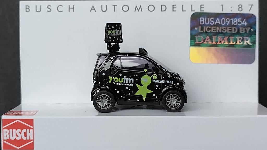 Smart For two You Fm 1:87 H0 Busch Pol, Overige merken, Busch Gmbh, Auto, Verzenden