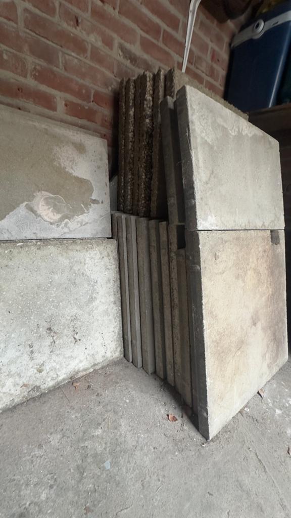 Tegels 50bij 50, Tuin en Terras, Tegels en Klinkers, Ophalen, Gebruikt, 10 m² of meer, Beton