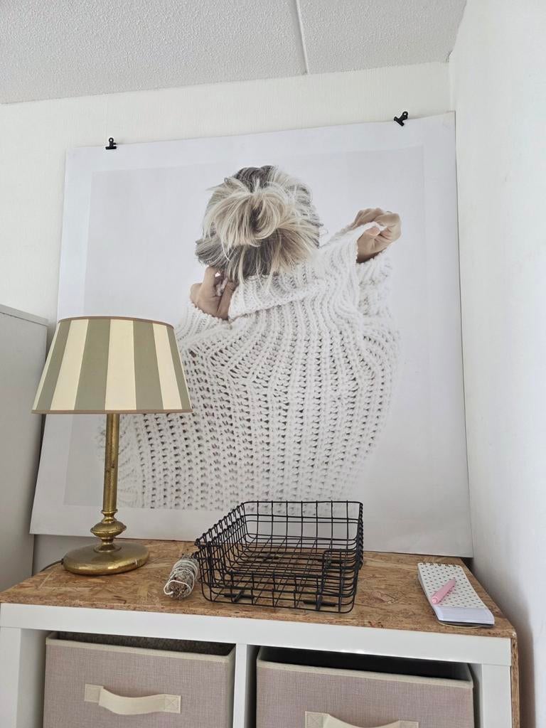 Grote poster op hout - 100x100 cm, Huis en Inrichting, Ophalen, Gebruikt, 75 tot 100 cm, Foto of Poster