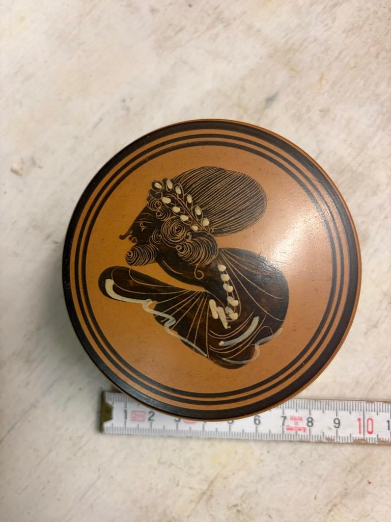 Replica Etruskische doos met Griekse figuur, Antiek en Kunst, Ophalen