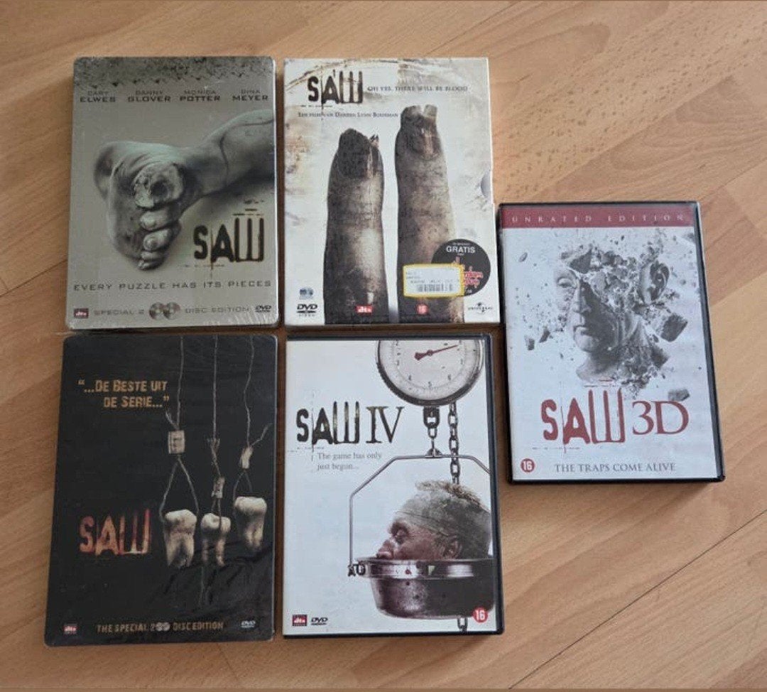 Saw 1 2 3 4 & 7, Vanaf 16 jaar, Ophalen of Verzenden, Zo goed als nieuw, Overige genres