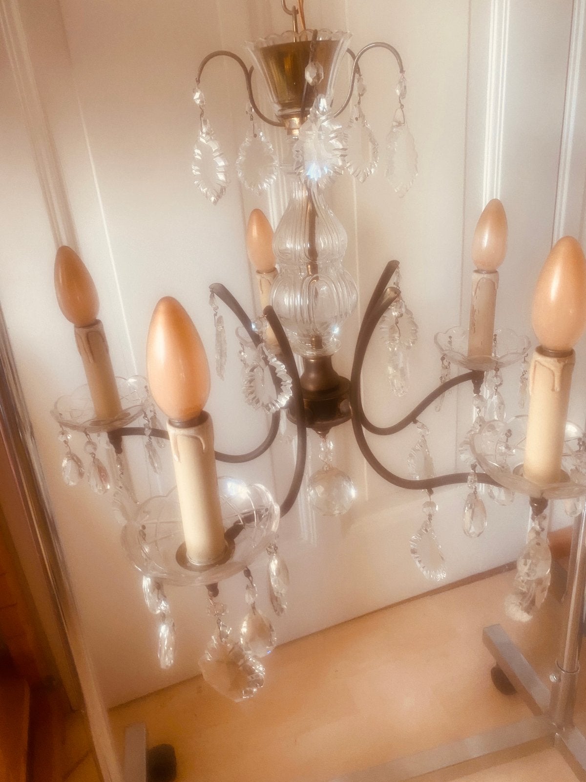 Brocante kroonluchter, Ophalen of Verzenden