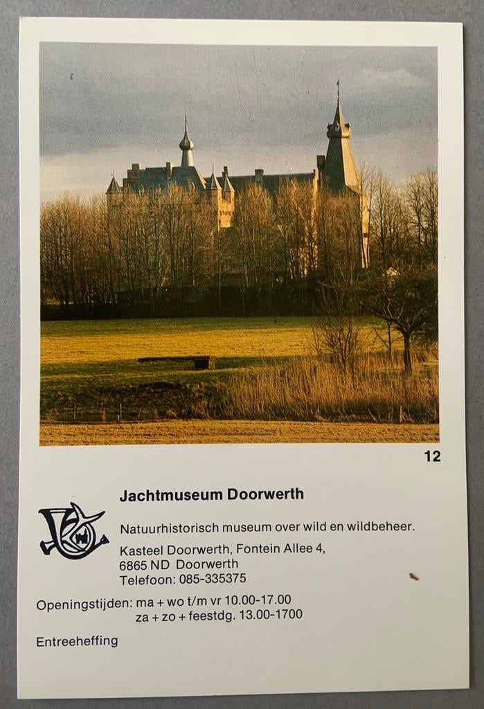 Jachtmuseum Doorwerth, Ophalen of Verzenden, Ongelopen, Gelderland