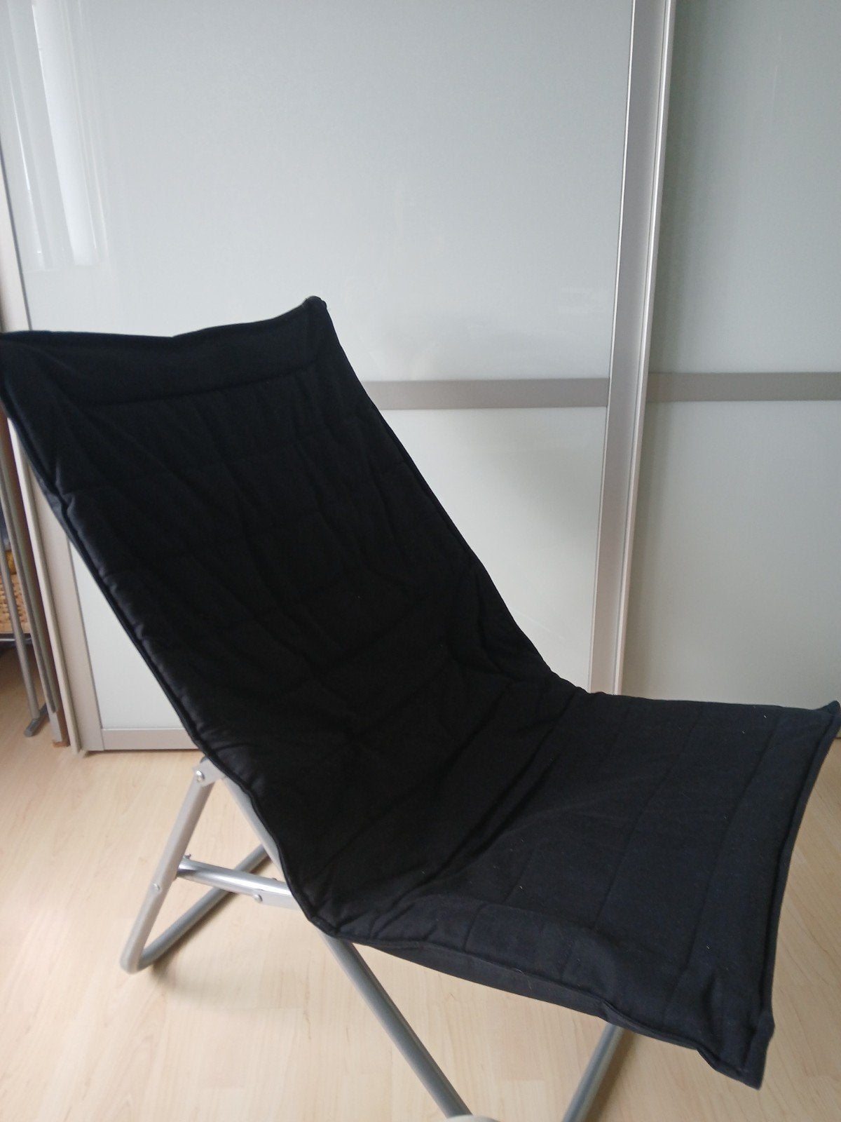 zwarte relax stoel, Tuin en Terras, Ophalen of Verzenden, Nieuw