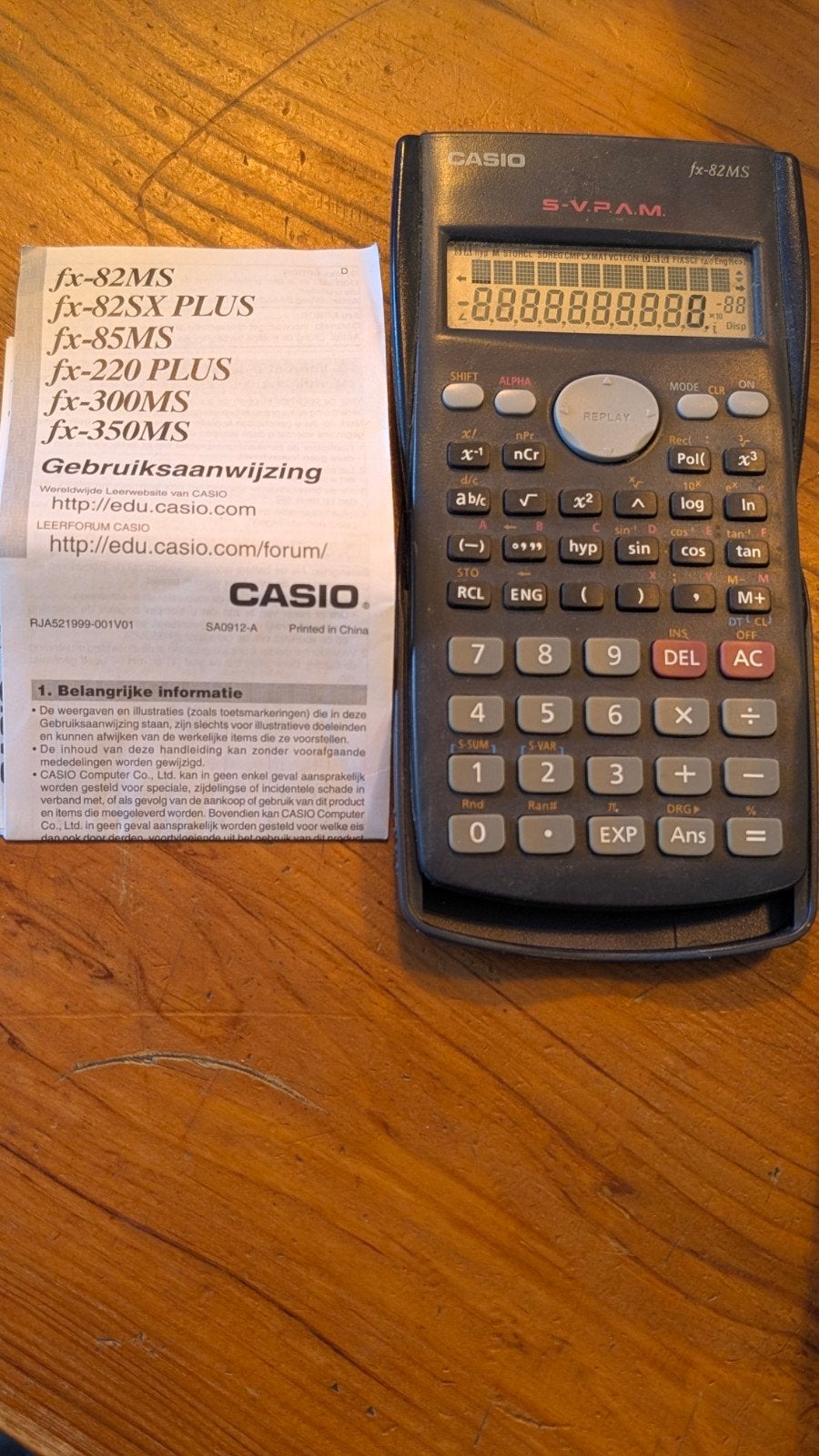 Casio fx-82ms rekenmachine, Ophalen of Verzenden