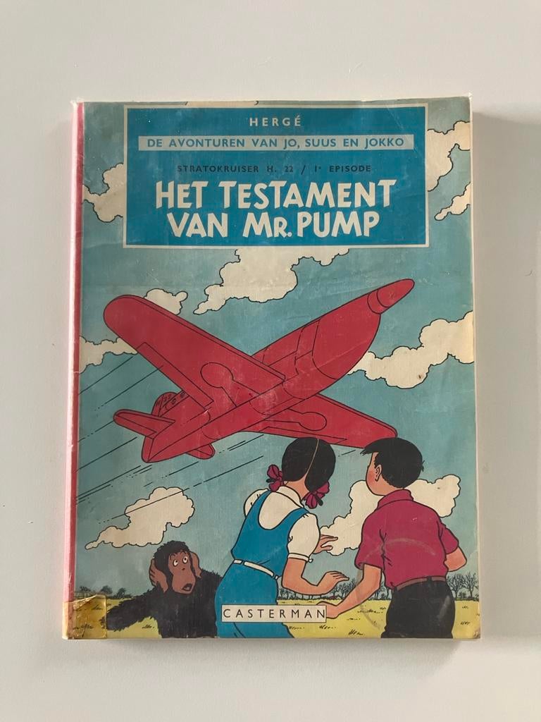 Stripboek Jo, Suus en Jokko: Het Testament van Mr. Pump, Boeken, Stripboeken, Gelezen, Eén stripboek, Ophalen of Verzenden