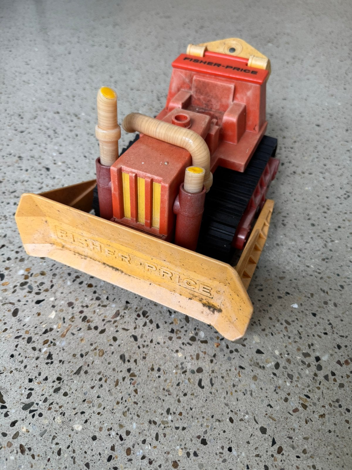 Fisher Price 311 Vintage Buldozer/Shovel, Ophalen of Verzenden, Gebruikt, Auto of Voertuig