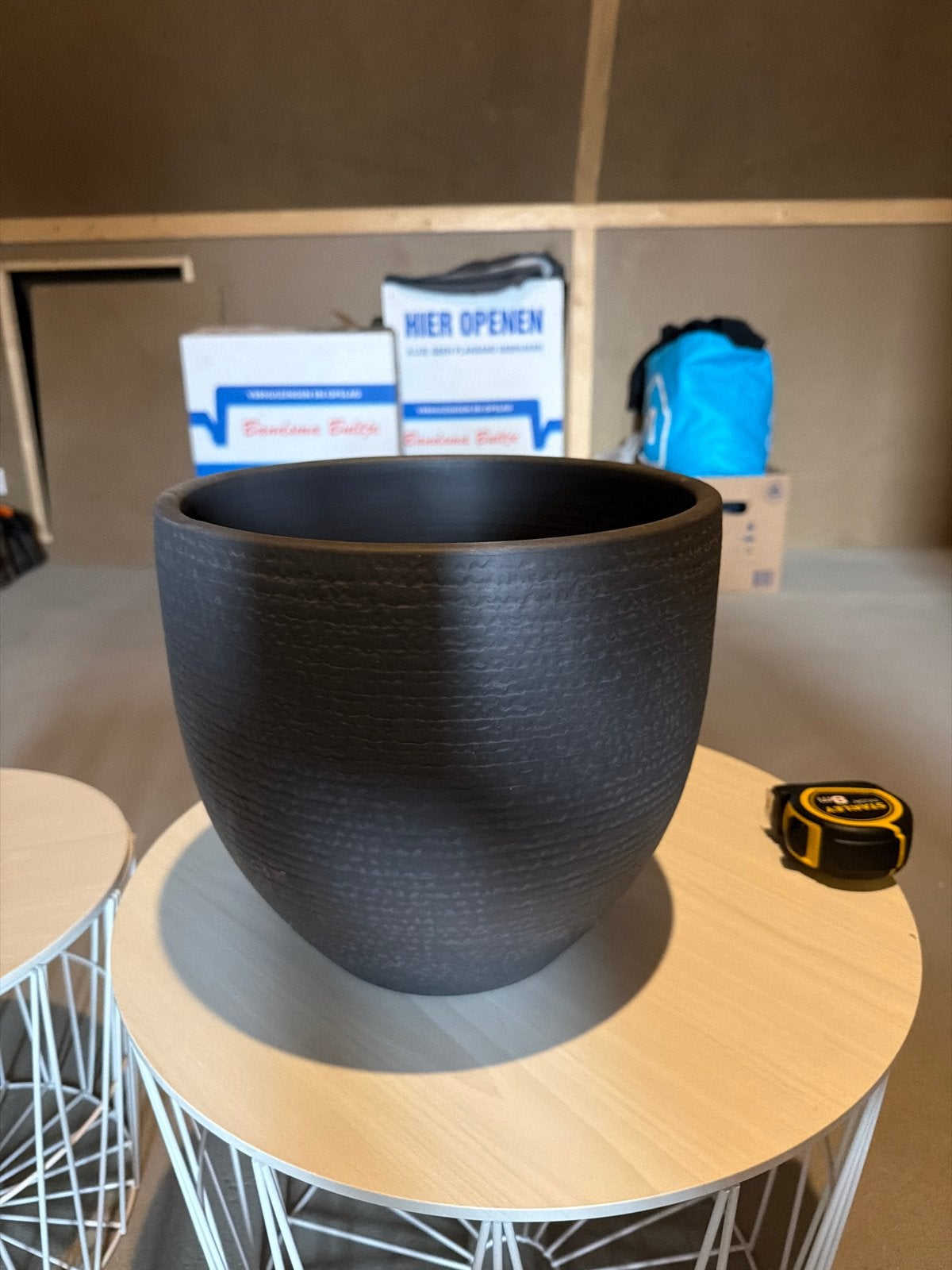 Grote binnen bloempot - 29cm diameter, Overige materialen, Rond, Binnen, Zo goed als nieuw