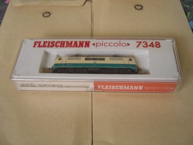 N-spoor Fleischmann Piccolo 7348 E-lok BR 111 205-1 DB, Fleischmann, Ophalen of Verzenden, Zo goed als nieuw, Analoog