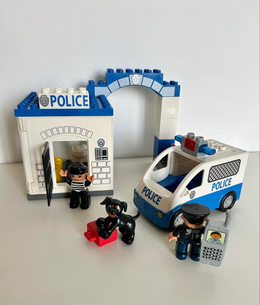 Duplo 5602 - Politiebureau en Busje, Ophalen of Verzenden, Gebruikt