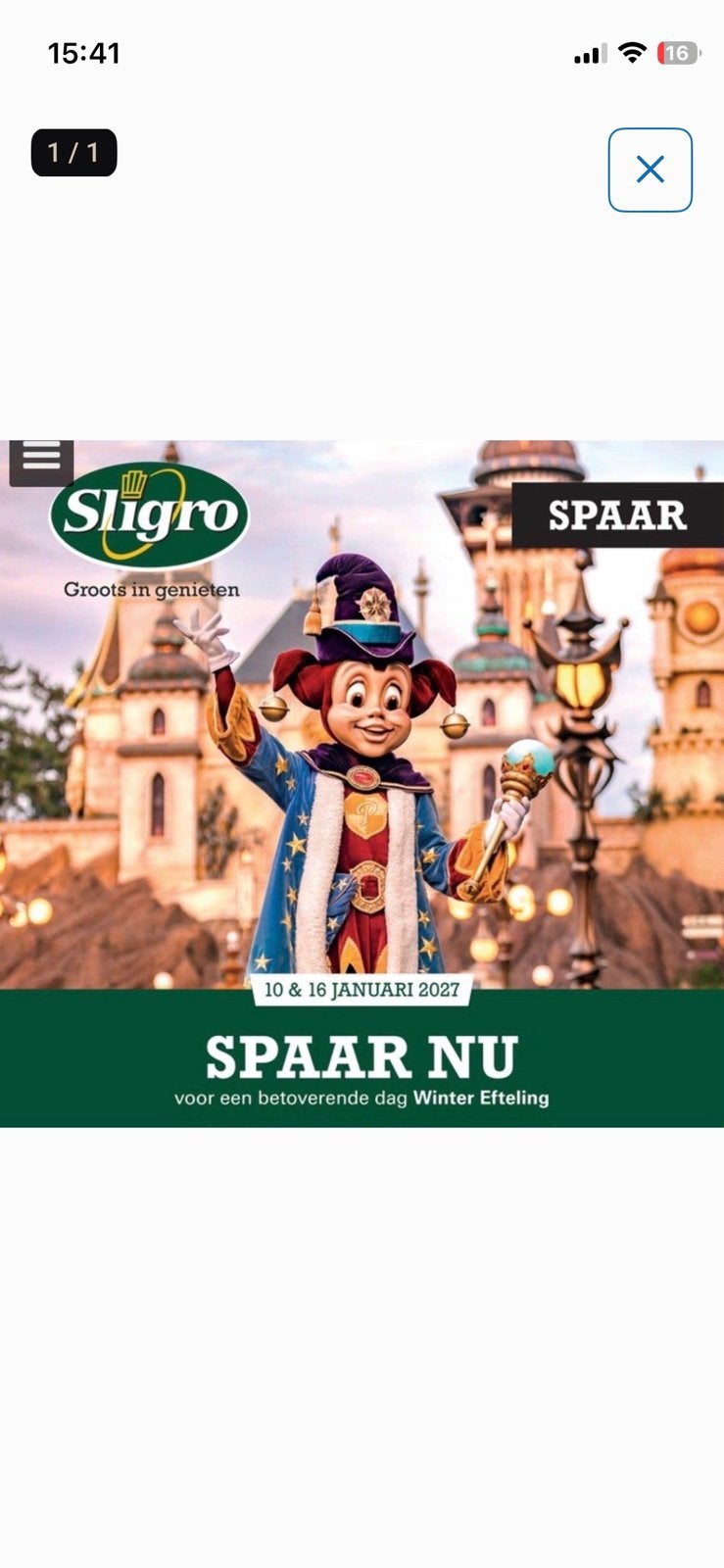 Gezocht 6 efteling zegels sligro actie, Ophalen of Verzenden, Winkel, Super of Benzinepomp, Zegels, Bonnen of Punten