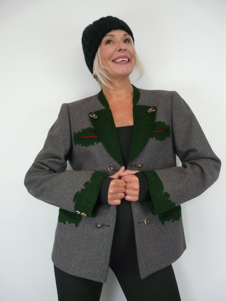 *Abfab Authentieke Wollen Trachten Blazer 42*, Maat 42/44 (L), Ophalen of Verzenden, Zo goed als nieuw, Jasje
