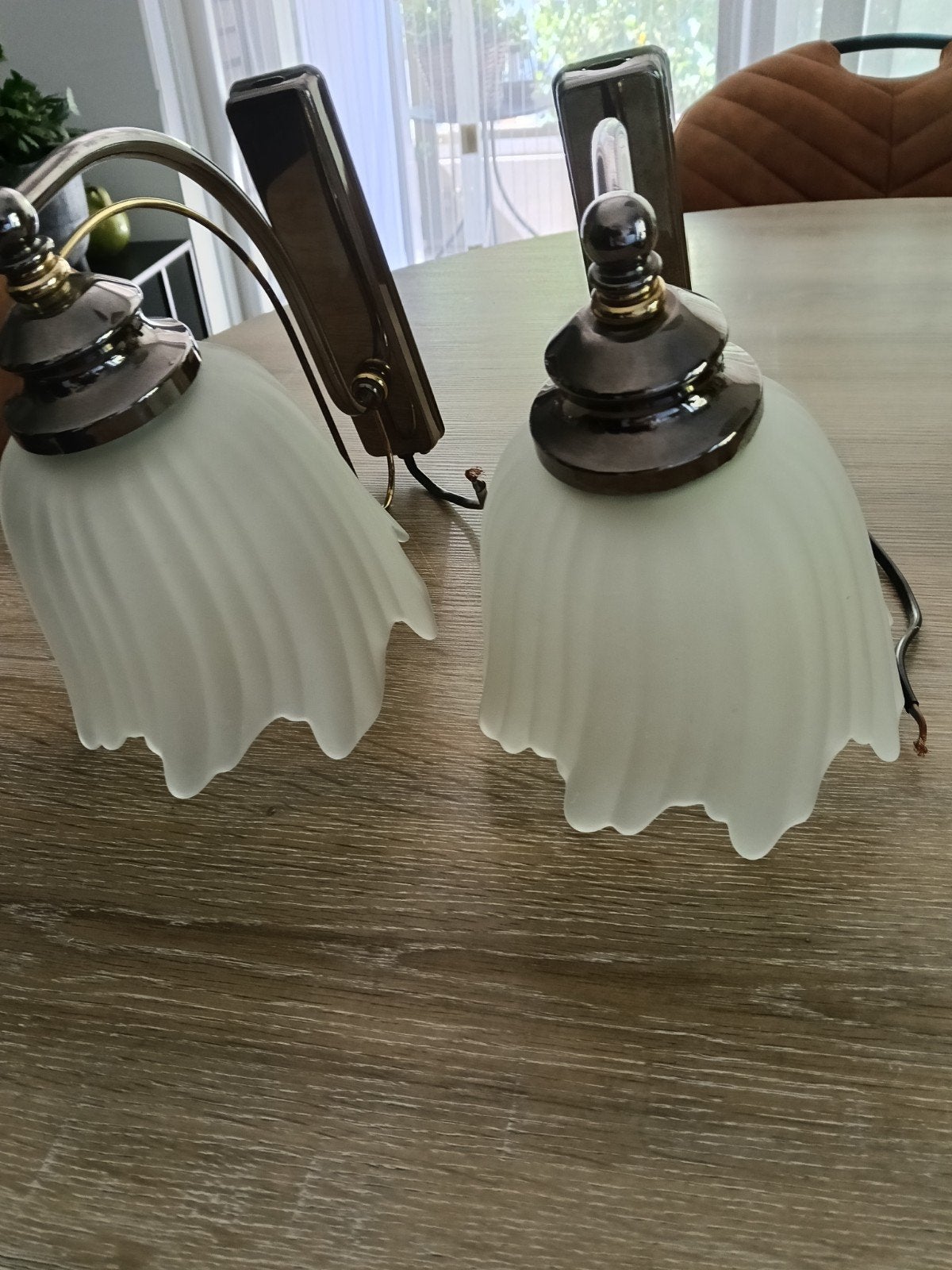 2. Retro wandlampen, Huis en Inrichting, Ophalen, Gebruikt, Rond