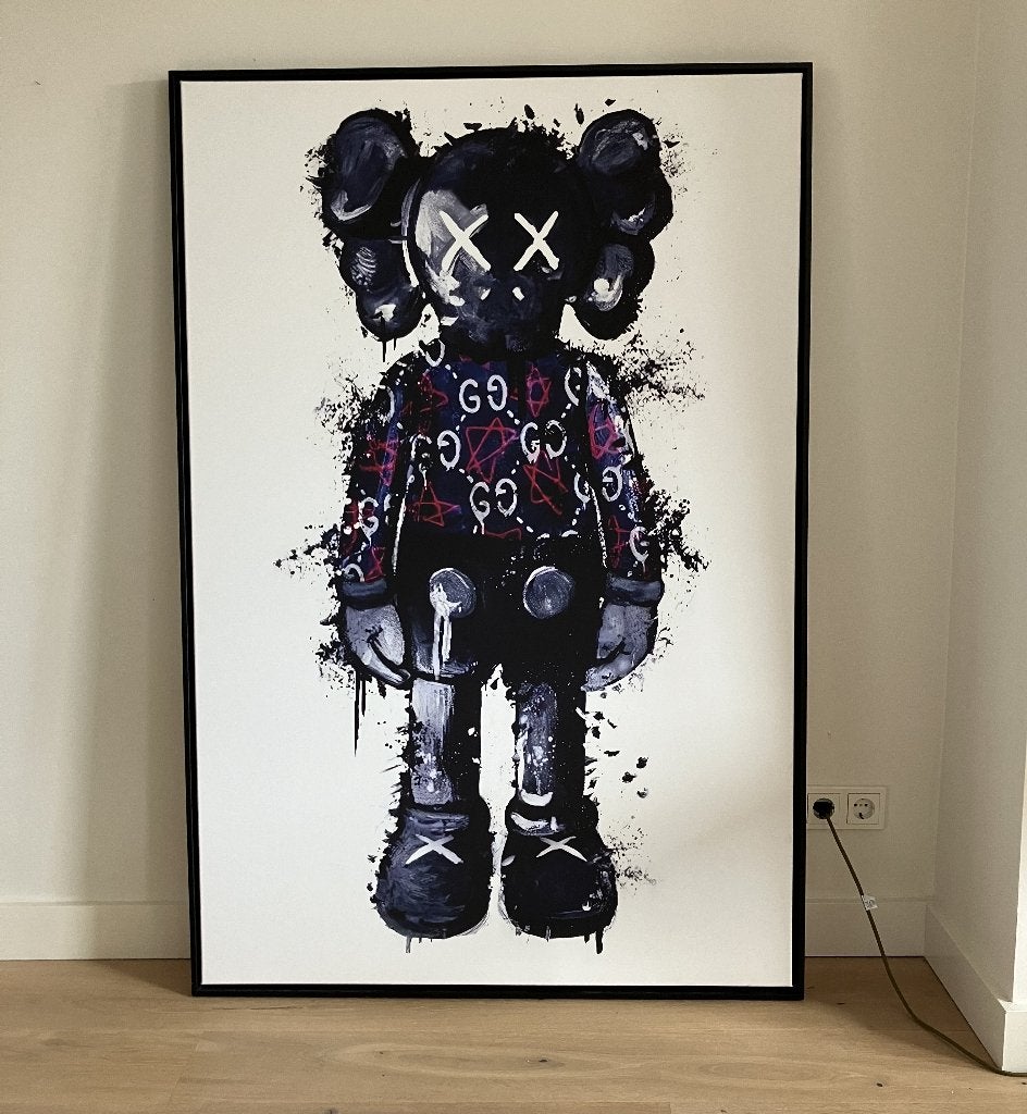 “Purple Hype Figure" - 150x100 cm - nieuwprijs EUR 139, Ophalen, Overig onderwerp, Ingelijst, Zeefdruk
