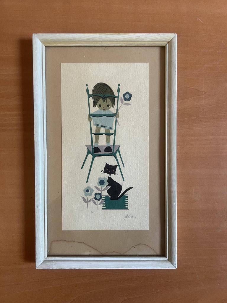 Jaklien Moerman, Minder dan 50 cm, Gebruikt, Ophalen of Verzenden, Schilderij