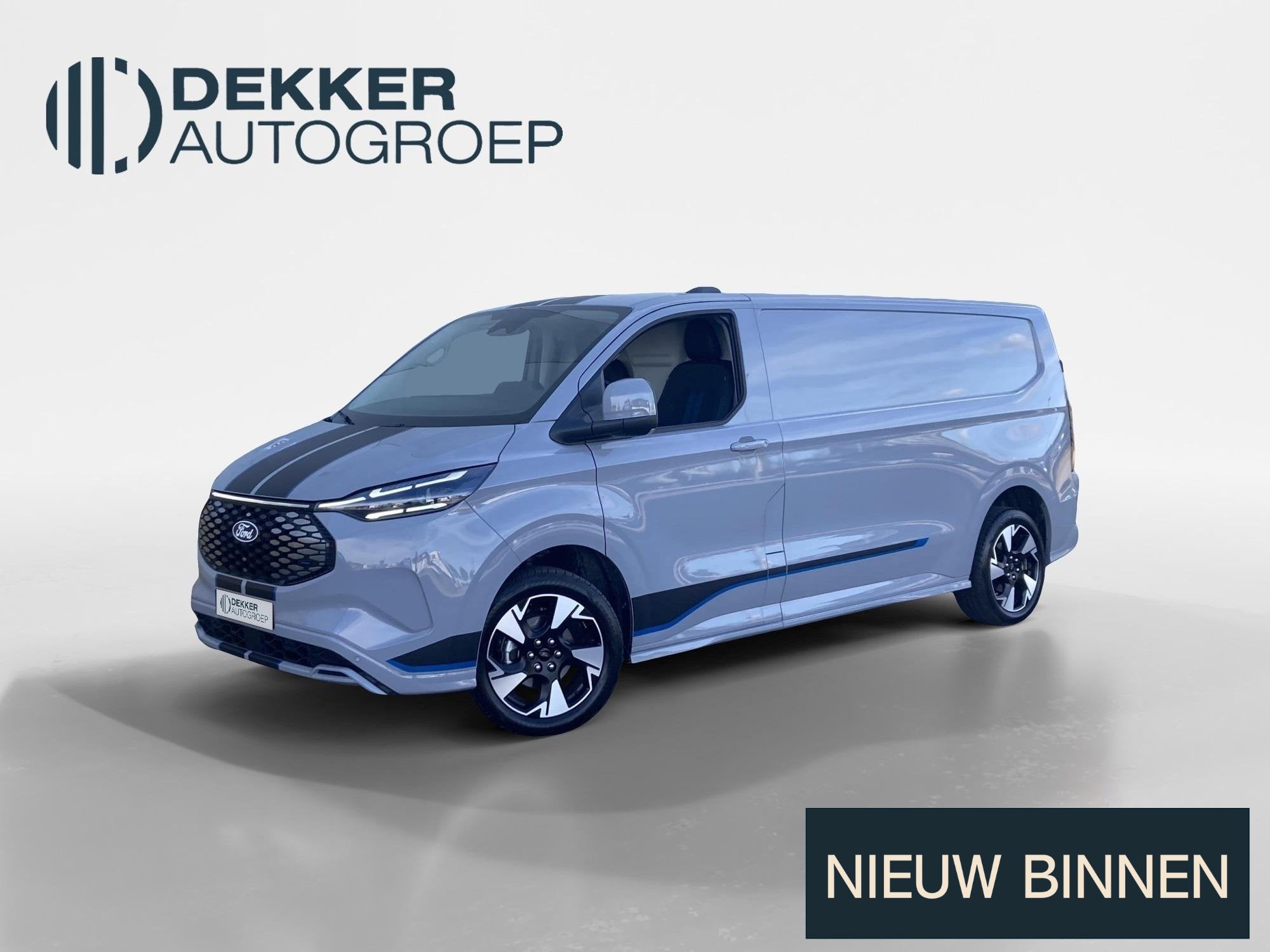 Ford E-Transit Custom 320 L2H1 Sport 65 kWh 218 pk Elektr. w, Automaat, Gebruikt, Zwart, Automatische klimaatregeling