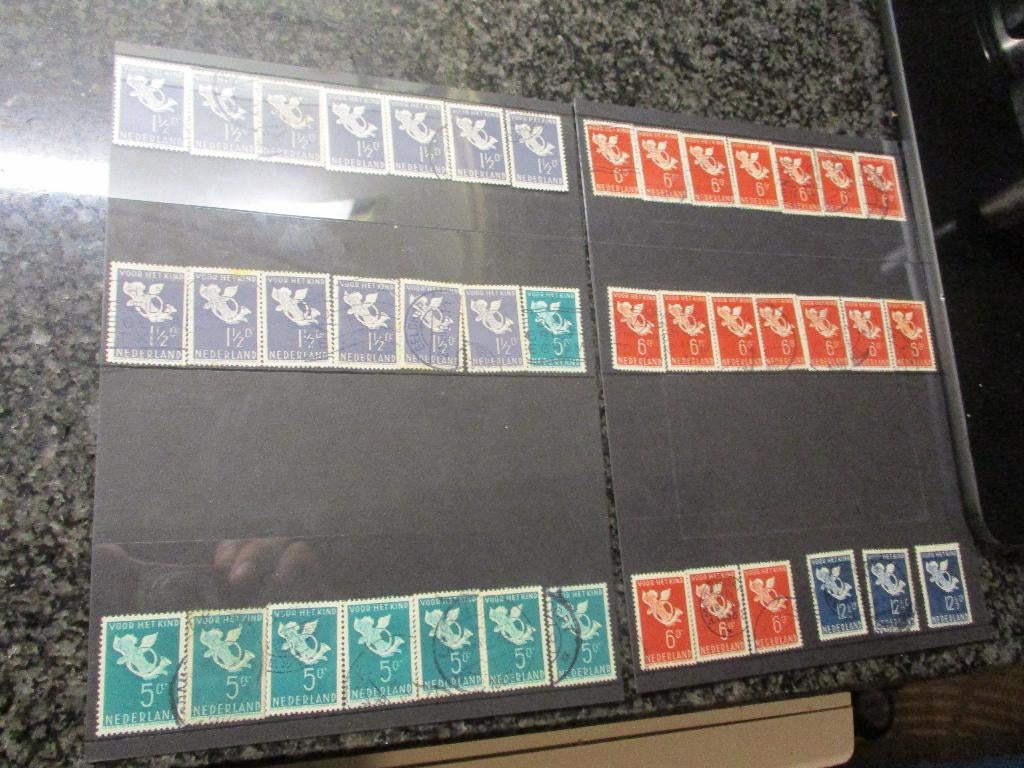 postzegels kinder Nederland NVPH 289 tm NVPH 292, Postzegels en Munten, Ophalen of Verzenden, T/m 1940, Gestempeld