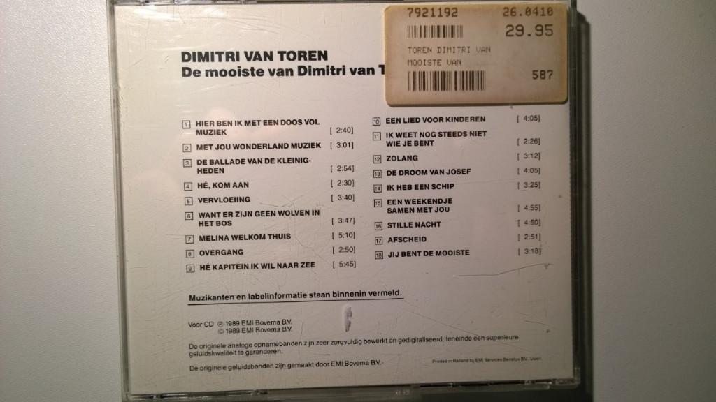 Dimitri Van Toren - De Mooiste Van Dimitri Van Toren, Ophalen of Verzenden, Zo goed als nieuw, Pop