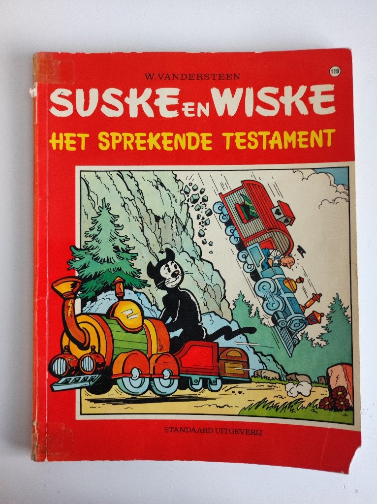 Suske en Wiske nr 119 Het sprekende testament eerste druk 71, Boeken, Stripboeken, Gelezen, Willy Vandersteen, Eén stripboek, Ophalen of Verzenden
