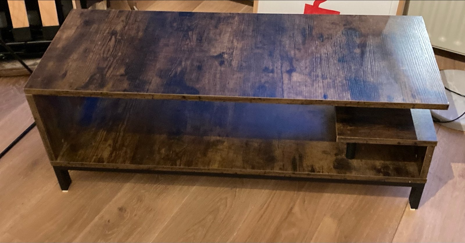 Yaheetech TV Meubel Rustiek Bruin MDF en Metaal, Ophalen, 100 tot 150 cm, Nieuw, Minder dan 100 cm