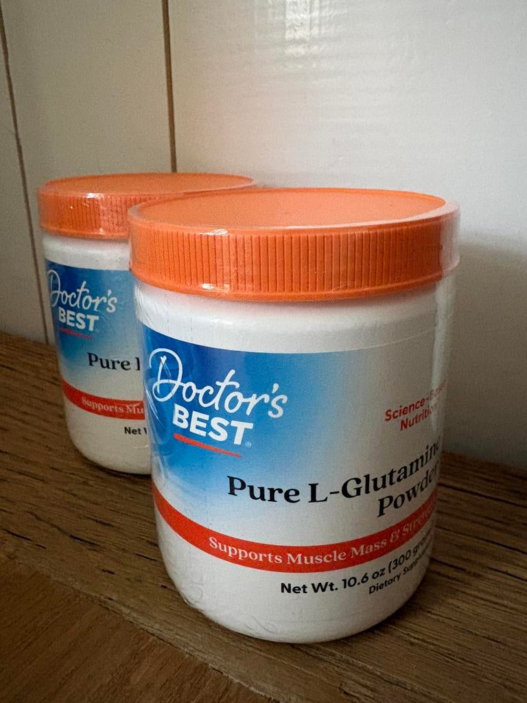 Doctor’s best Pure L-Glutamine poeder 2 potten, Verzenden, Nieuw, Poeder of Drank