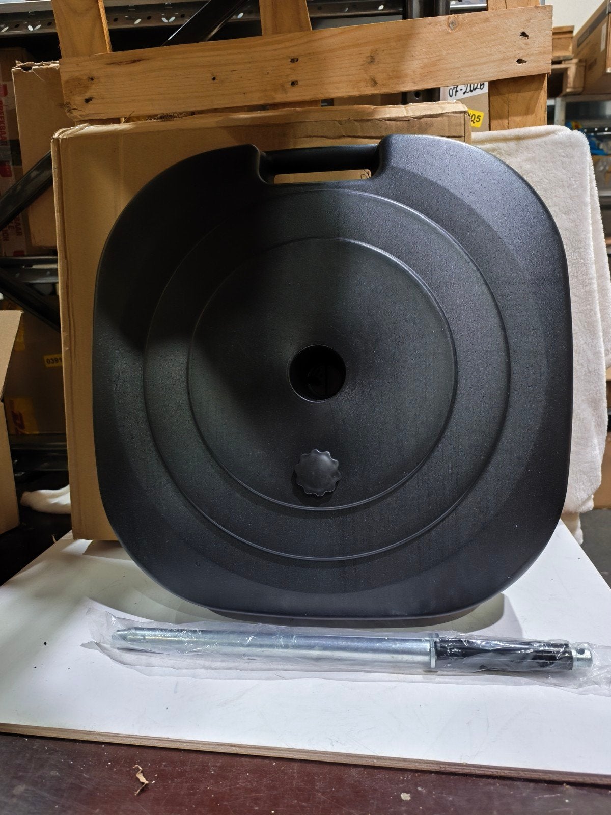 Nieuwe parasolvoet - FB-9 Black Watertank base, Tuin en Terras, Verzenden, Nieuw, Minder dan 1 meter, Parasolvoet